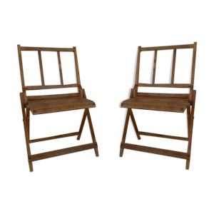 Paire de chaises pliantes