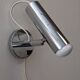 Modernist chrome metal wall light, France circa 1970.