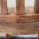 Chaise bistrot de bureau artisanale en bois d'olivier