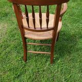Wooden chair and straw