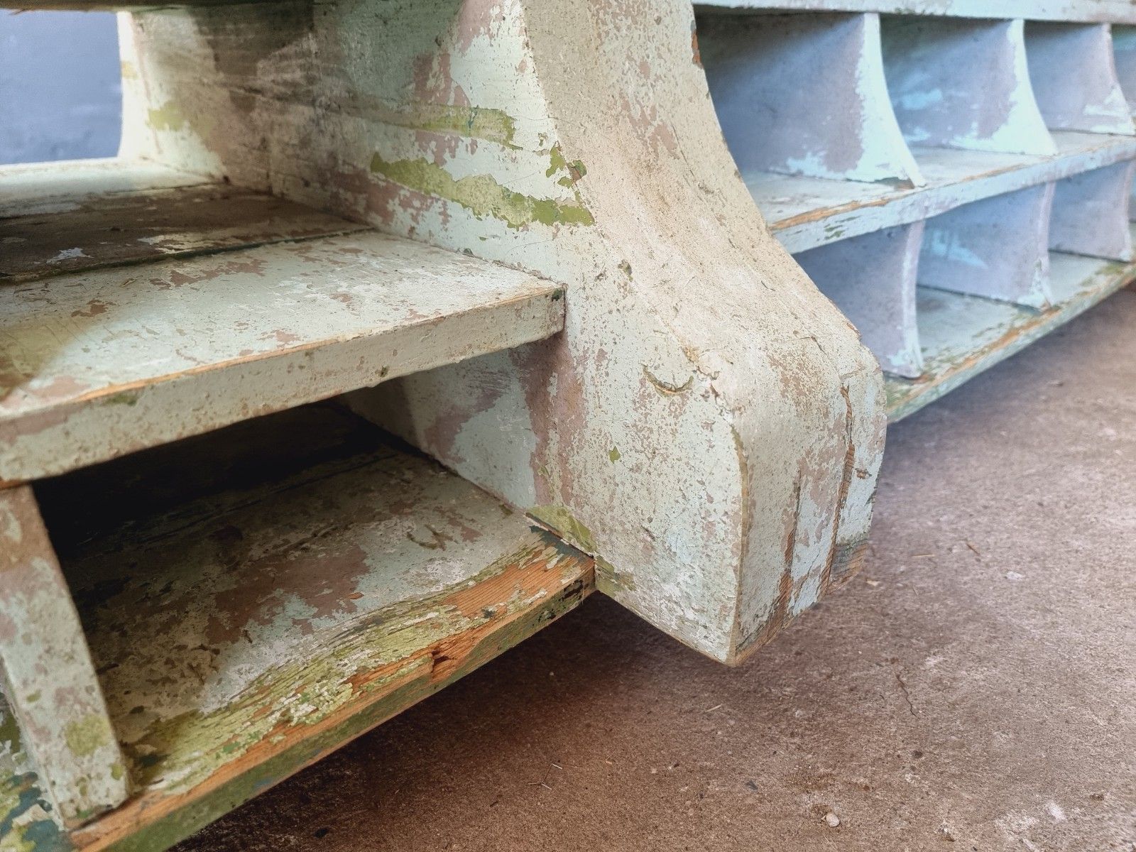 Old industrial coat rack, wardrobe rack XXXL