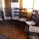 Set of 6 Spanish Baroque Renaissance chairs, straw seat