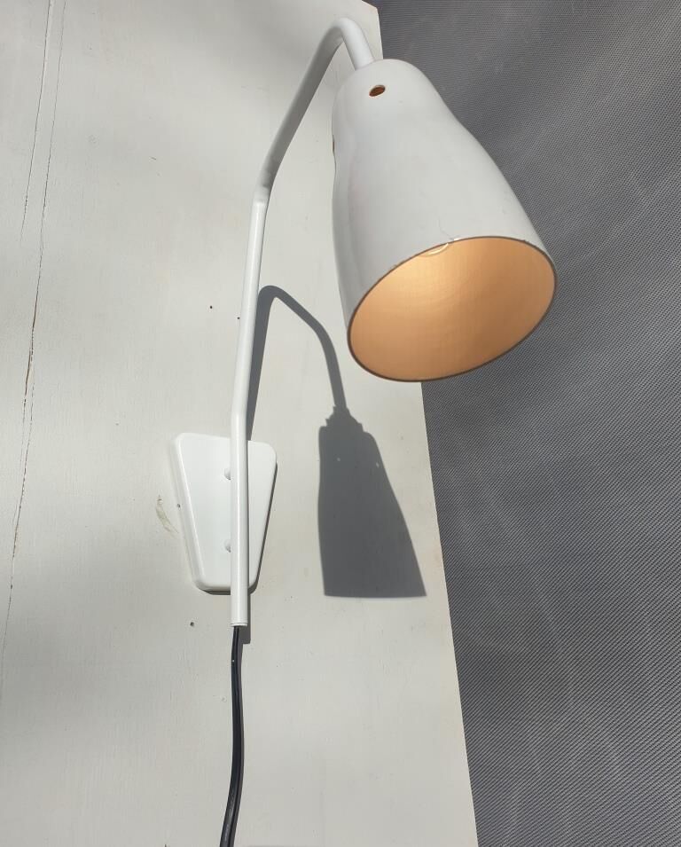 Fixed wall lamp offset 1950 white Ki-e-klair