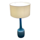 Lampe scandinave verre bleu et laiton (Holmegaard Danemark)