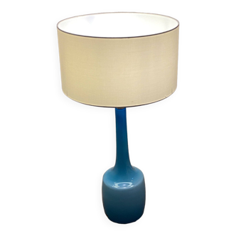 Scandinavian lamp blue glass and brass (Holmegaard Denmark)