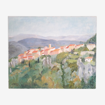 Canvas signed Provençal landscape