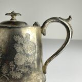 Antique silver-plated teapot from Sheffield, England, 1890-1910.
