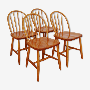 4 chaises scandinaves hêtre