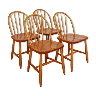 4 chaises scandinaves hêtre