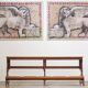 Antique Gothic Church Benches, Late 1800s – Set of 4 Pine Wood Pew Benches