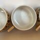 3 grandes tasses et 2 sous tasses Sarreguemines