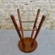 High stool in solid wood 60s