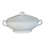 Soupière vintage porcelaine blanche torsadée Limoges Haviland