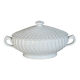Vintage white porcelain soup tureen with twists from Limoges Haviland