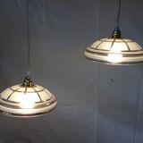 Vintage opaline suspension duo