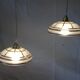 Duo de suspensions en opaline vintage