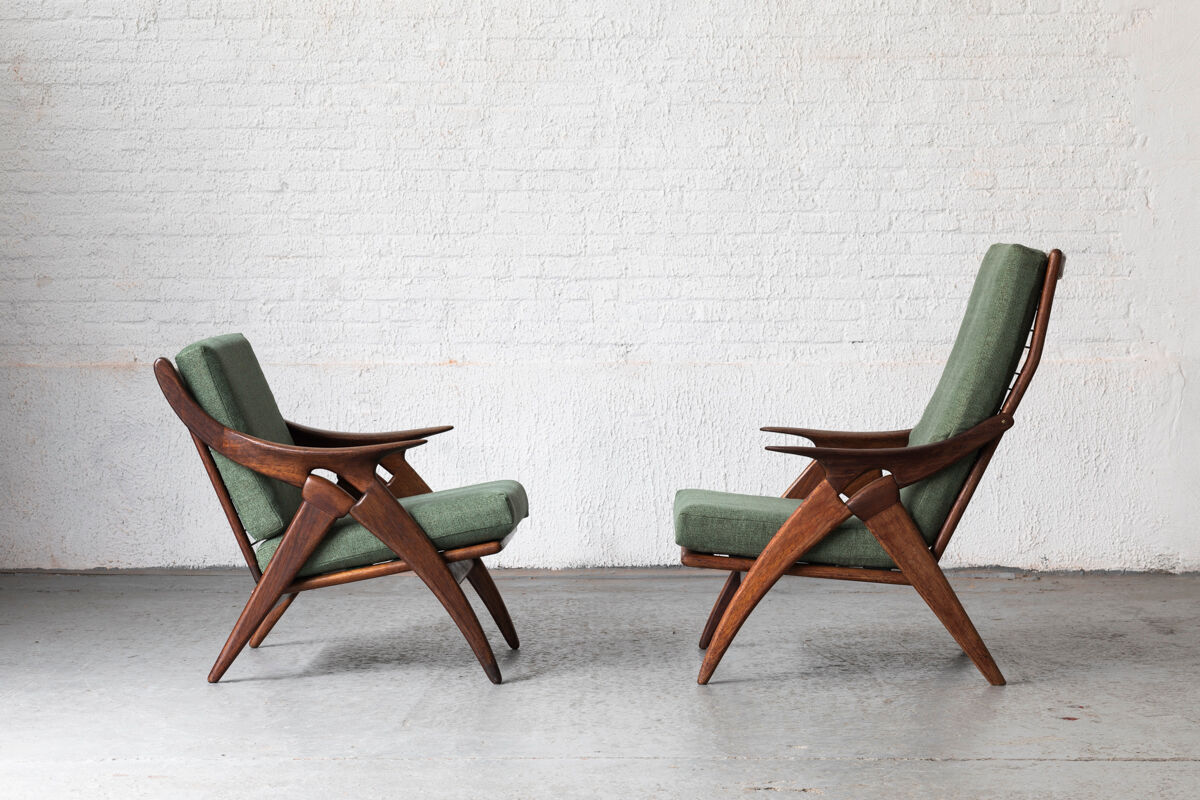 Ensemble de fauteuils de De Ster Gelderland, design hollandais des années 1960