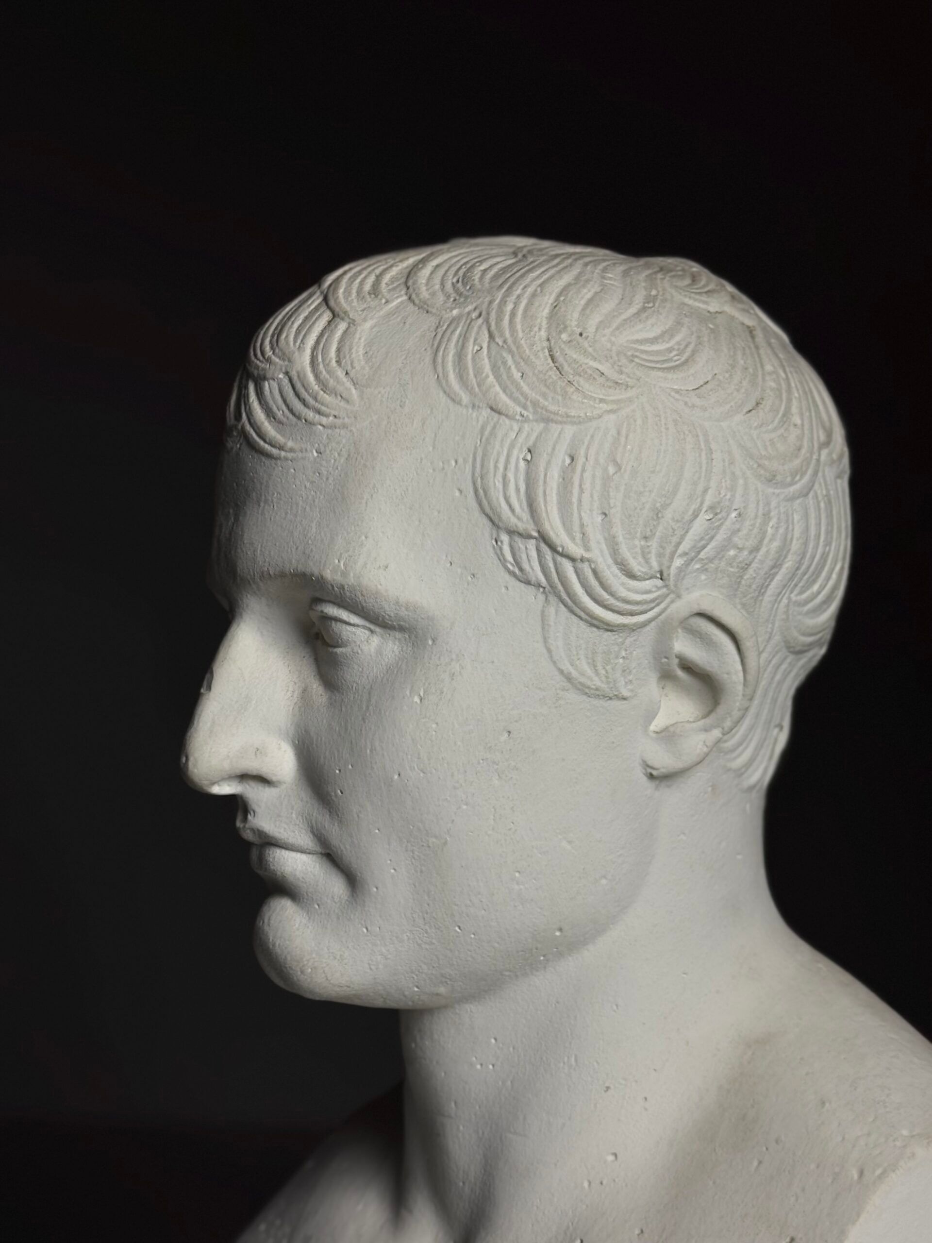 Buste de Napoléon en plâtre, 20e siècle.