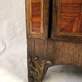 Fully inlaid neck cabinet, eighteenth-century marble top