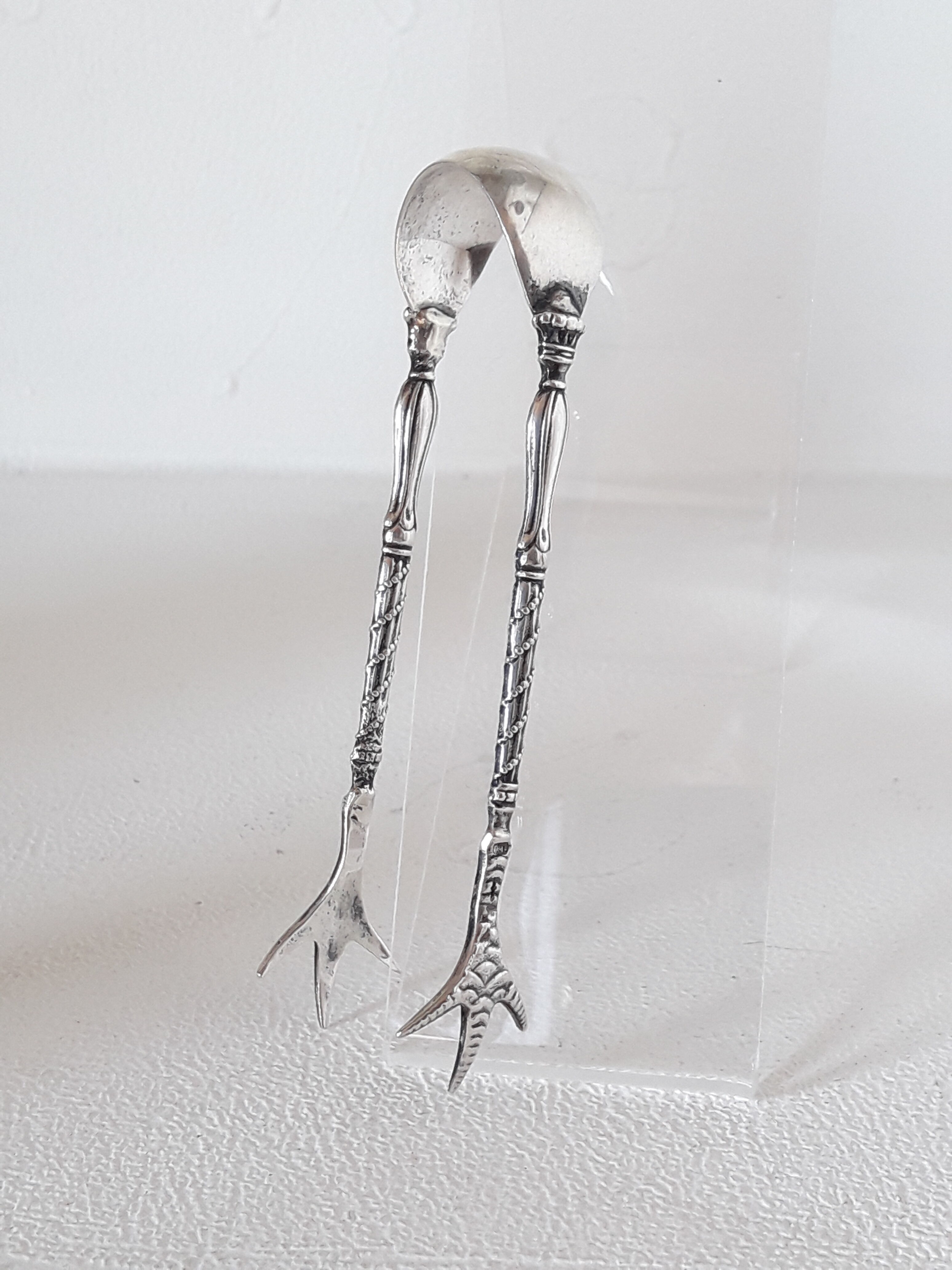 Solid silver sugar clamp Netherlands