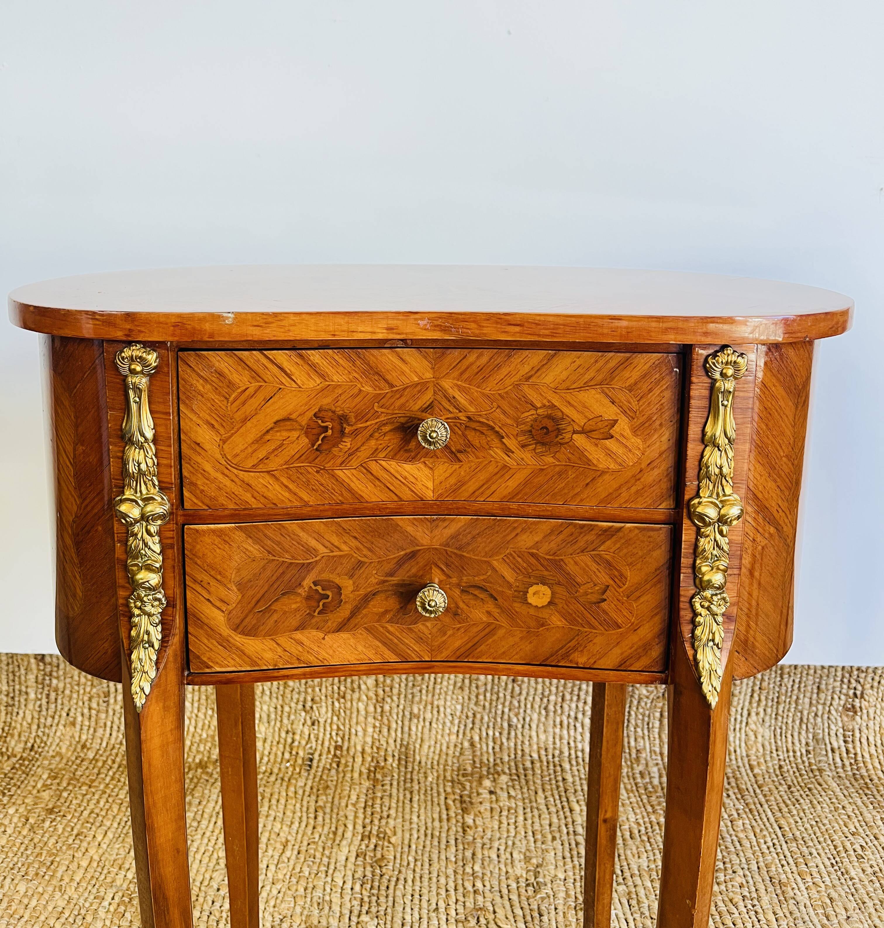 Pair of Louis XV style kidney tables
