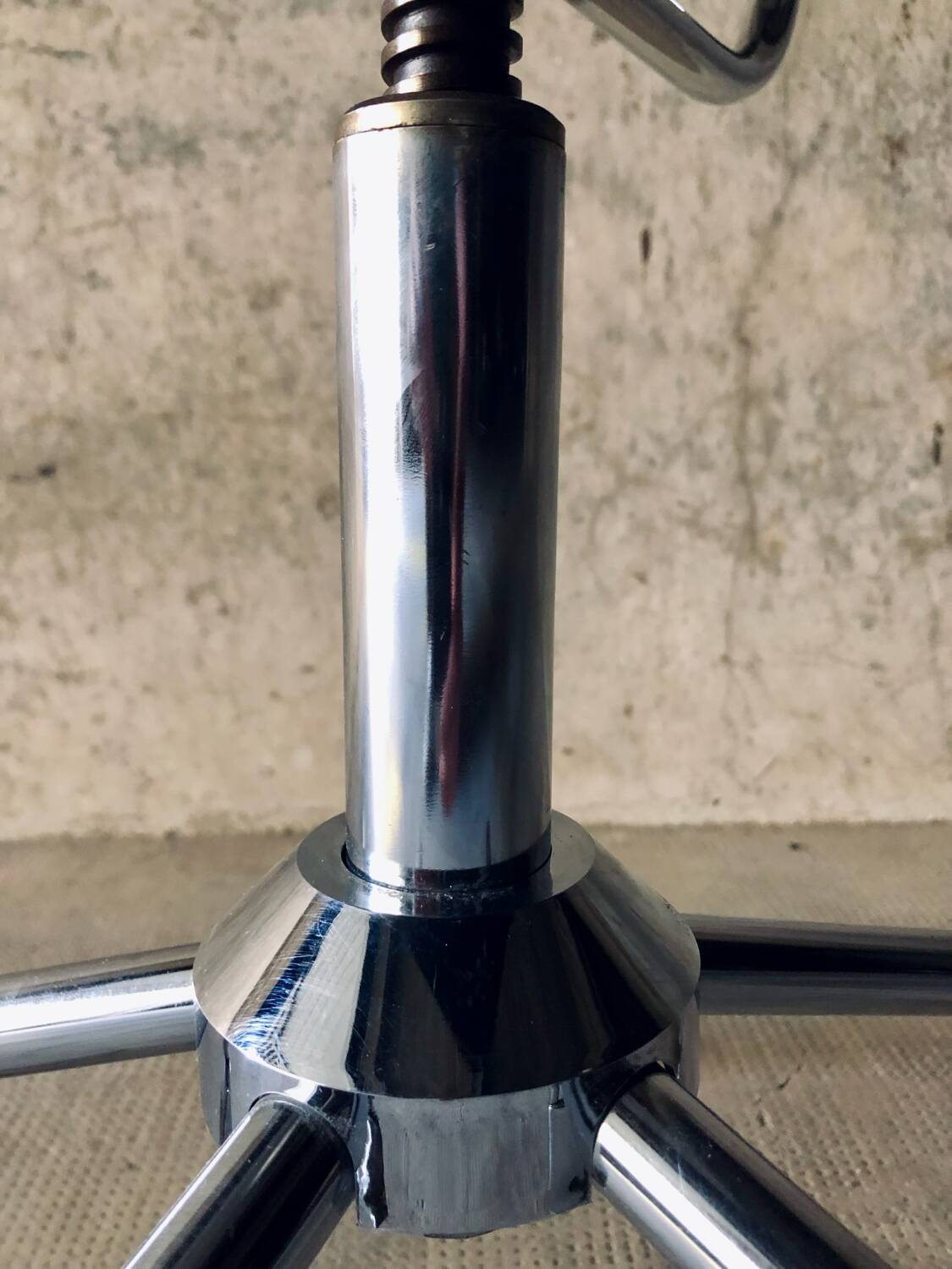 1950s/60s Chrome and Faux Leather Office Chair