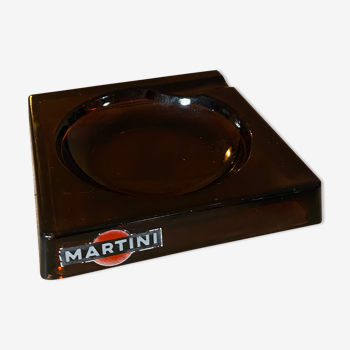 Amber glass Martini ashtray