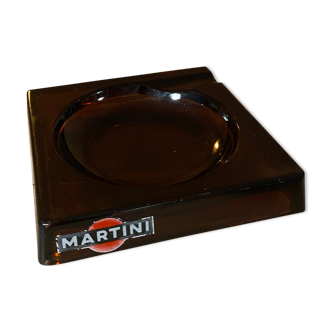 Amber glass Martini ashtray