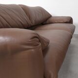 Cassina Maralunga 2 seater in mocca colored leather