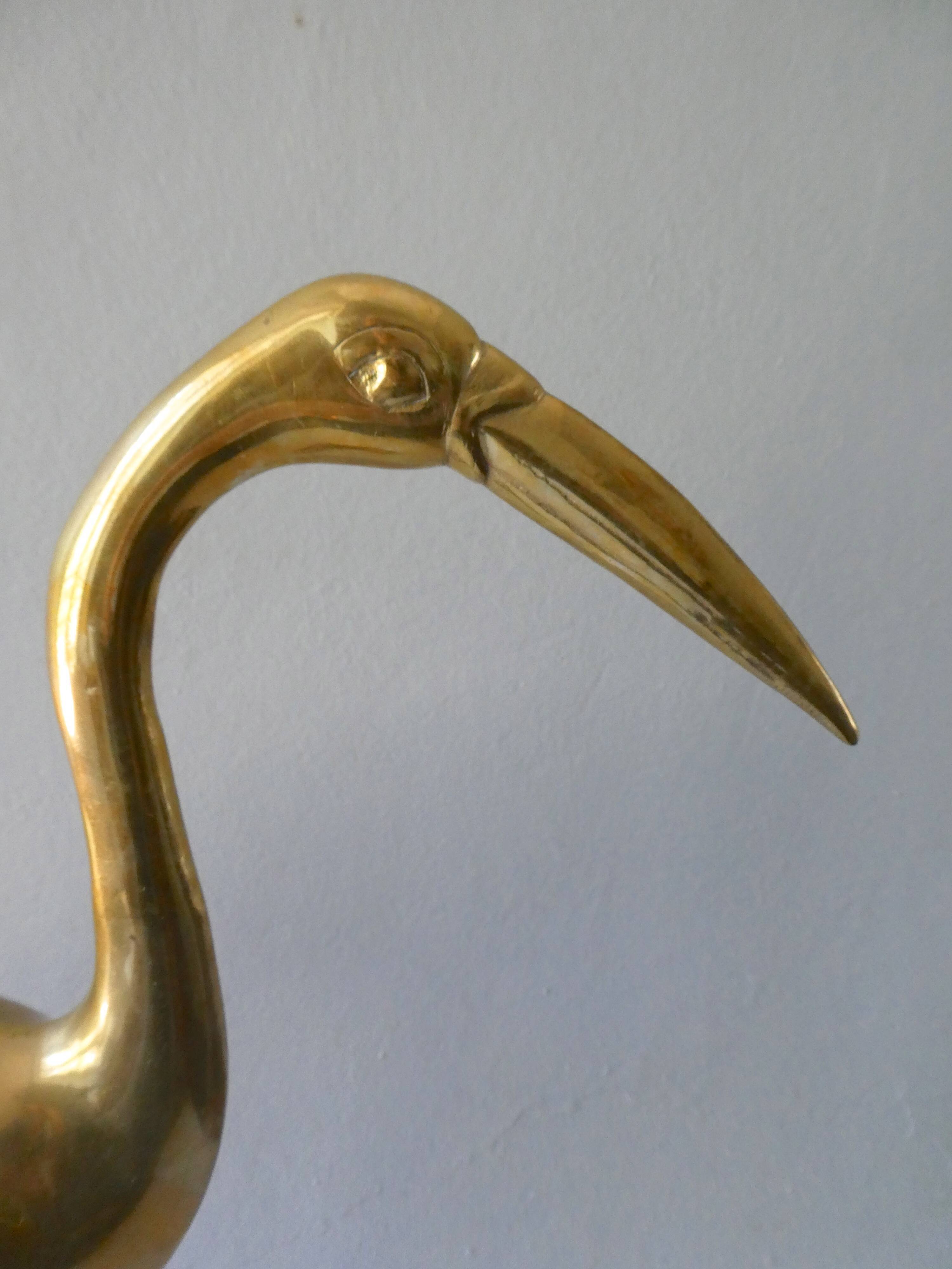 Flamant in solid brass from the years 60
