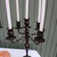 Pair of 5-light metal candlesticks