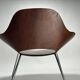 Large Largo Chair in Curved Walnut from Emmemobili, Italy, 1970s
