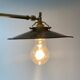 Pair of old vintage blue enamelled wall lamps