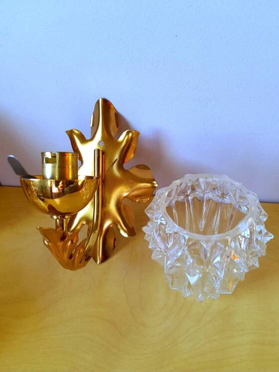 Paire D'Appliques Feuilles D'Acanthes 1970