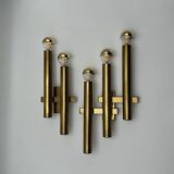 Paire d'appliques en laiton par Gaetano Sciolari pour Maison Boulanger, années 70