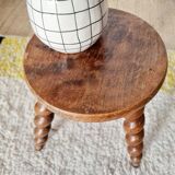 Modernist farm stool with screw legs