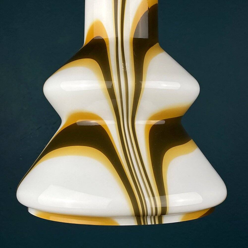 Mid-century brown opaline glass pendant, Murano, Italy, 1950s