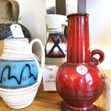 Red Keramik vase 1970