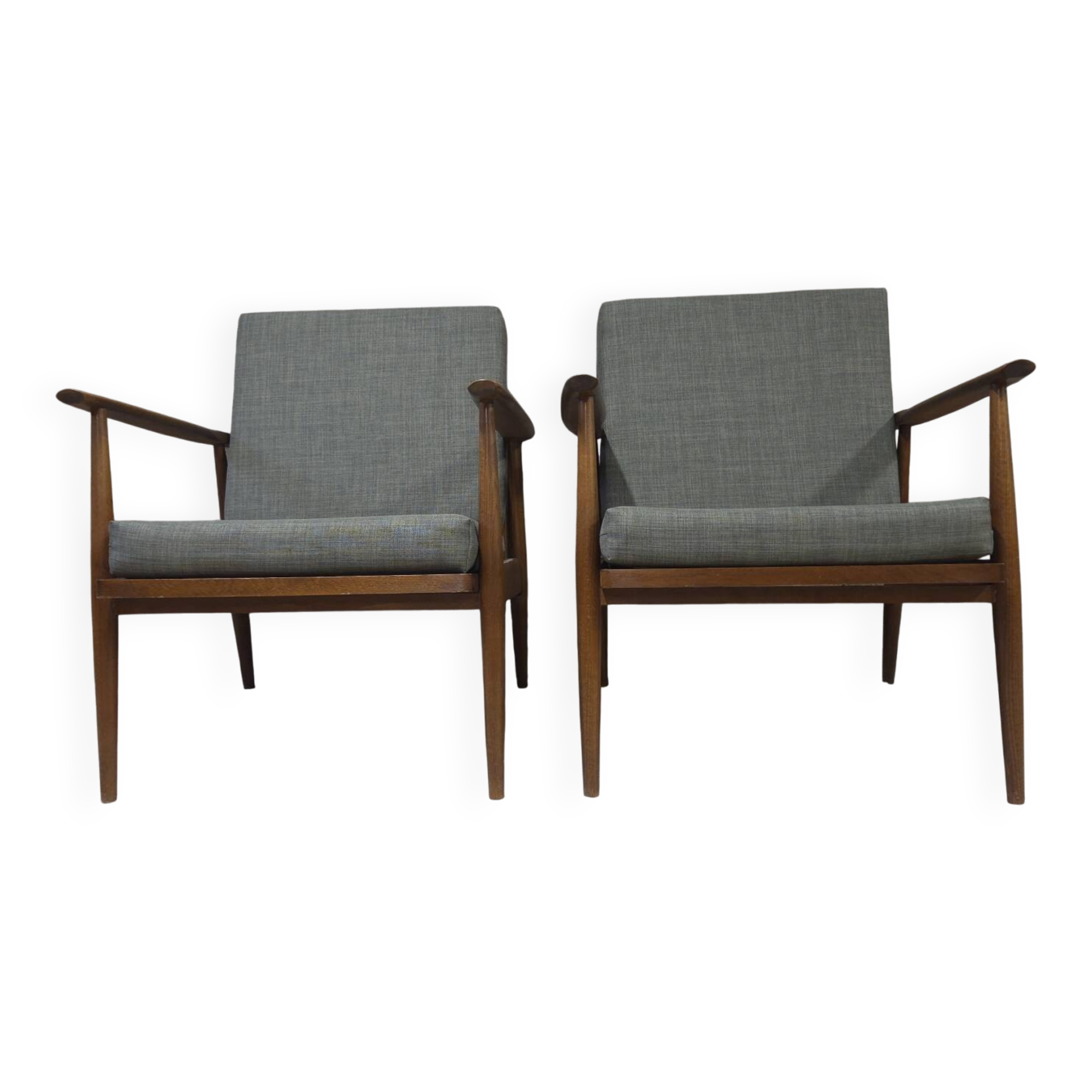 Paire de fauteuils scandinave en teck 1960