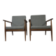 Paire de fauteuils scandinave en teck 1960