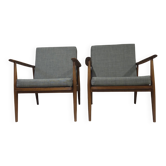 Pair of Scandinavian armchairs in teak from the 1960s.