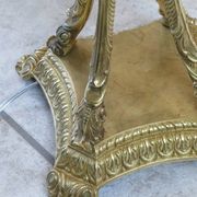 Lampadaire bronze et porcelaine bleue début XXème