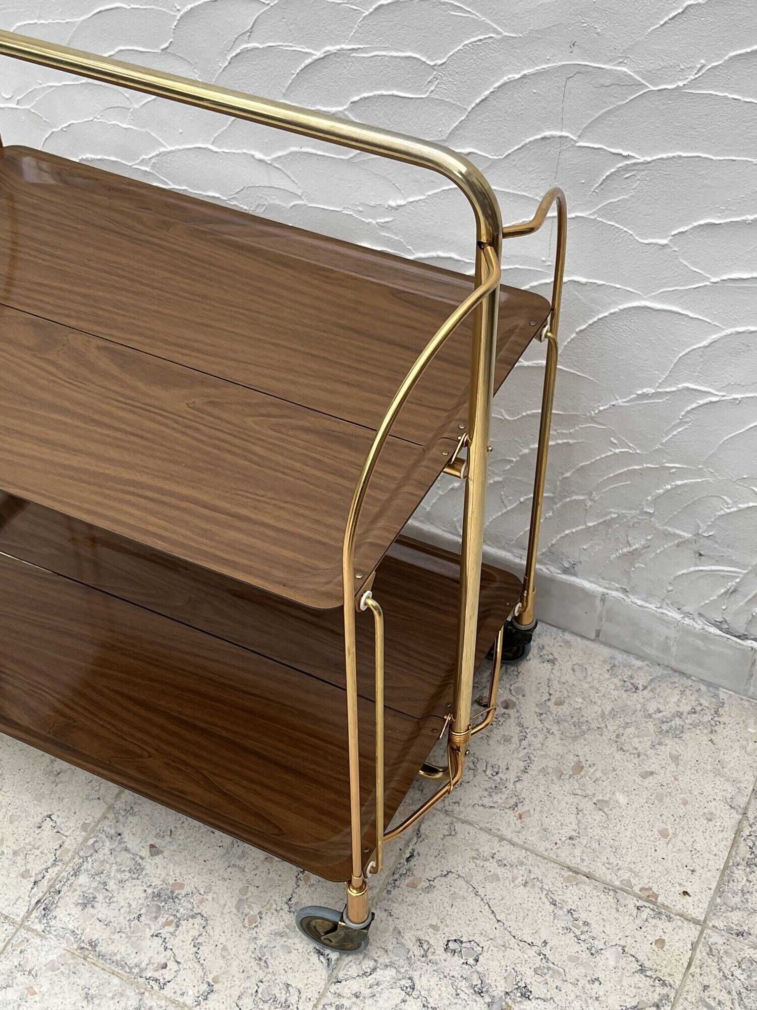 Vintage Golden Folding Table Gerlinol