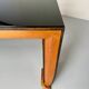 Antique wood and glass table, Art Deco Italian design, Borsani, 1940