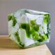 Vase en verre vert portugais de Marinha Grande
