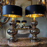 Pair of ceramic lamps from the 1970s - 20th century