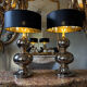 Pair of ceramic lamps from the 1970s - 20th century