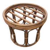 Pouf en rotin vintage