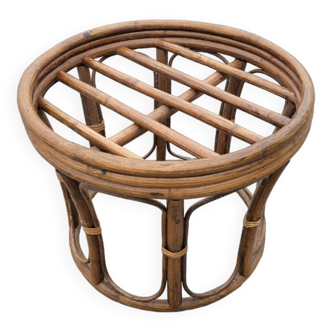 Vintage rattan pouf