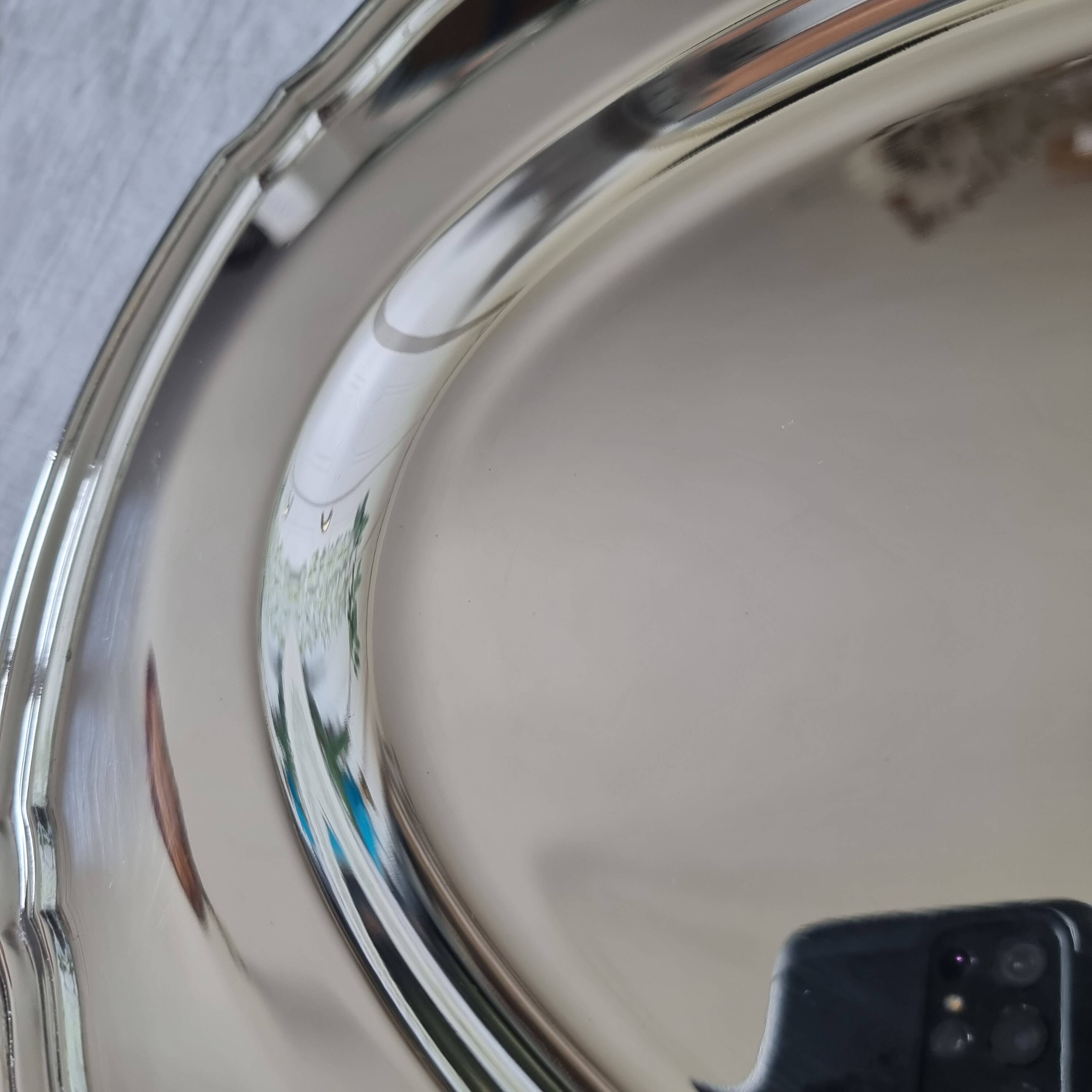 Christofle Galia presentation tray in double-coated silver-plated metal